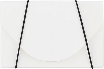 White Solid Plastic Business Card Case - 20 Card Capacity