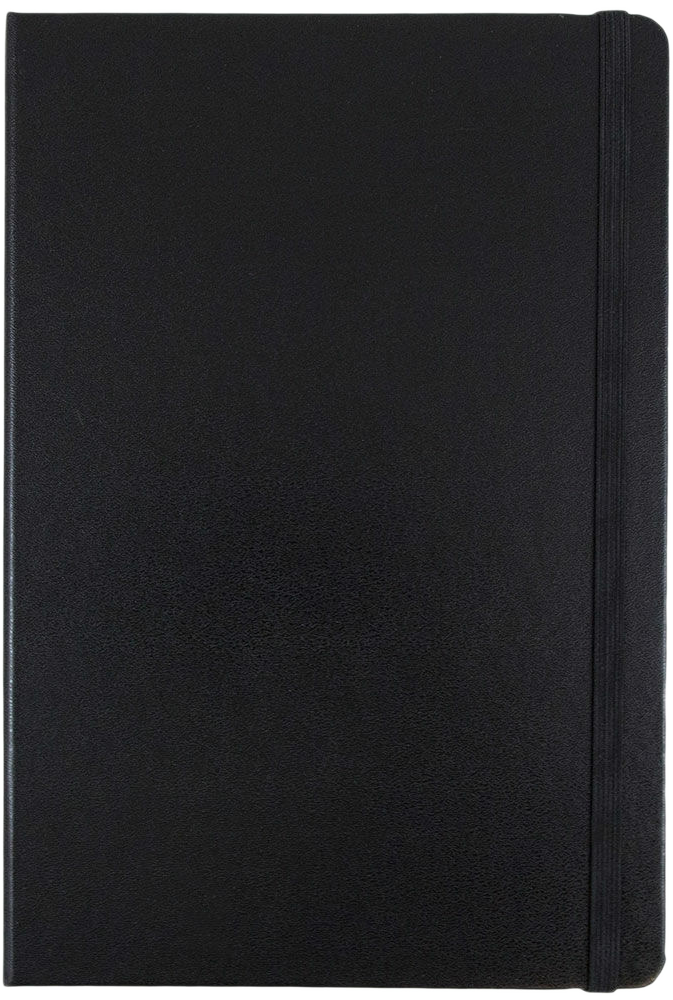 Black Large 5 7/8 x 8 1/2 Notebooks (100 Lined Pages)