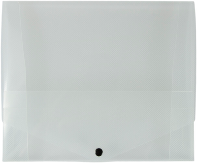 Clear Medium 10 x 12 1/2 x 3/4 Plastic Portfolios with Snap