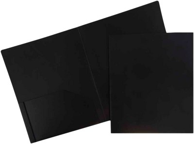 Black 9 x 12 Plastic Heavy Duty Folders