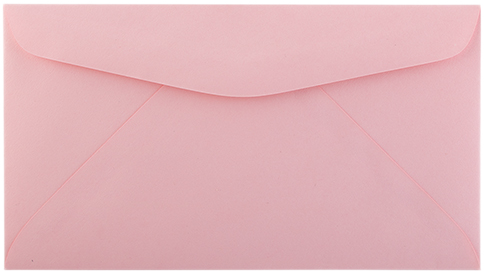 Pastel Pink 24lb #6 3/4 Regular Envelopes (3 5/8 x 6 1/2)