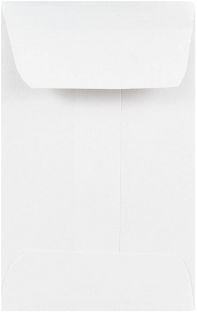 White 24lb #1 Coin Envelopes (2 1/4 x 3 1/2)