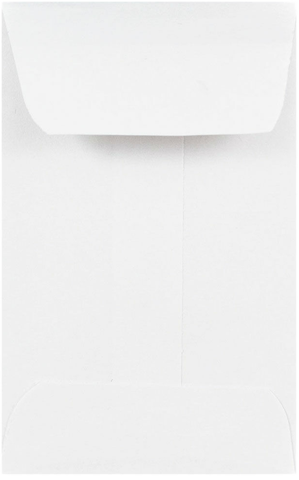 White 24lb #1 Coin Envelopes (2 1/4 x 3 1/2)