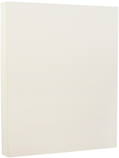Natural White Laid 88lb 8 1/2 x 11 Cardstock