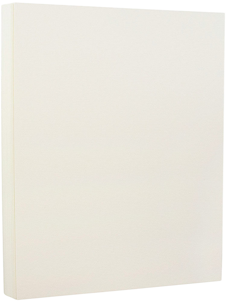Natural White Laid 88lb 8 1/2 x 11 Cardstock