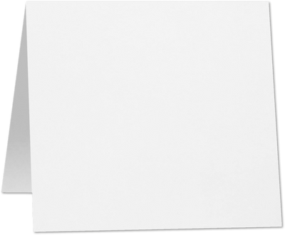 White 100lb 5 x 5 Square Foldover Cards