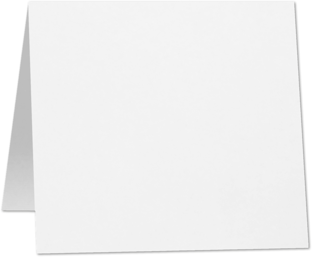 White 100lb 5 x 5 Square Foldover Cards