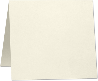 Natural White 100lb Cougar 5 x 5 Square Premium Foldover Cards