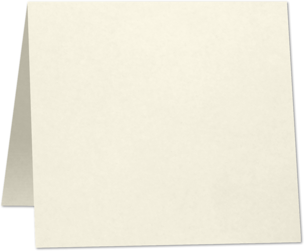 Natural White 100lb Cougar 5 x 5 Square Premium Foldover Cards