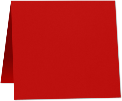 Ruby Red 100lb 5 x 5 Square Foldover Cards