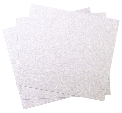 Crystal White Metallic 100lb 5 x 5 Square Foldover Cards