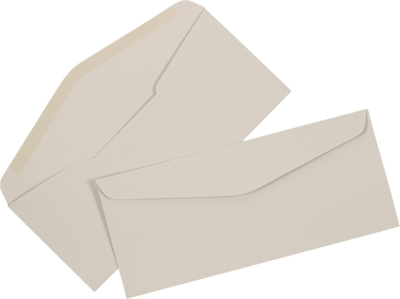 Pastel Gray 24lb #10 Regular Envelopes (4 1/8 x 9 1/2)