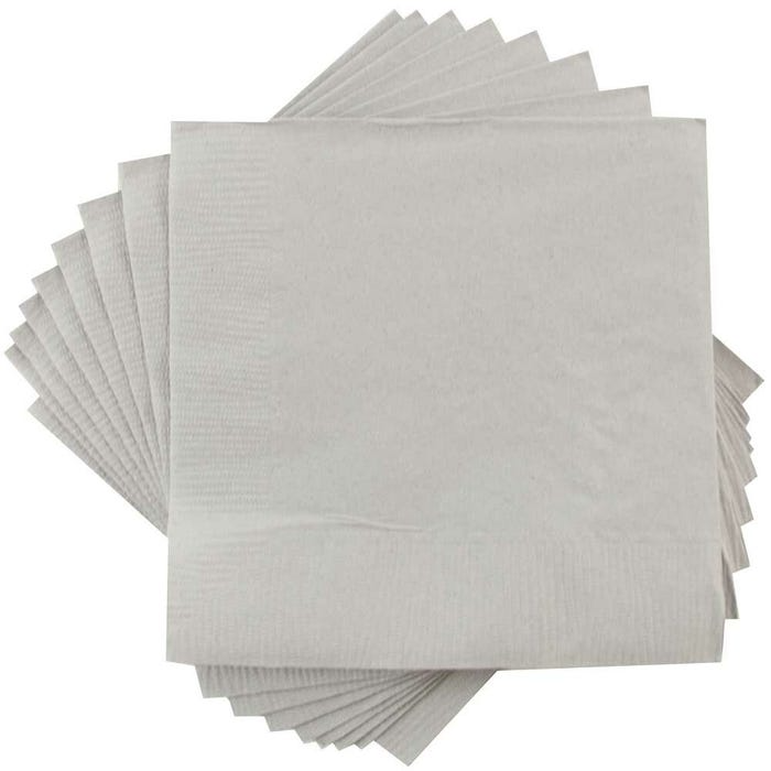 Black and Silver Party Tableware Kit (Small and Medium Plastic Plates, Lunch and Beverage Napkins, Plastic Cups, and Plastic Tablecovers) - 160 Pack