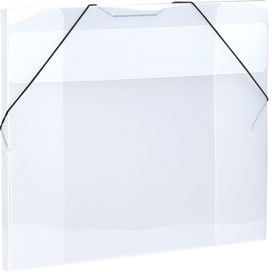 Clear Grid 11 x 15 x 1/2 Plastic Portfolios with Elastic