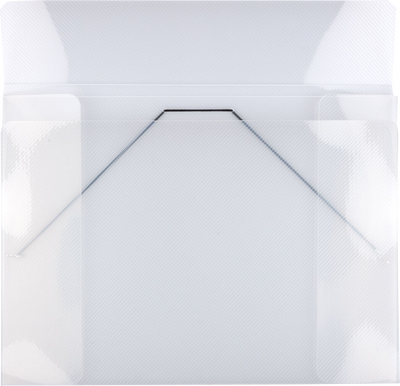 Clear Grid 11 x 15 x 1/2 Plastic Portfolios with Elastic