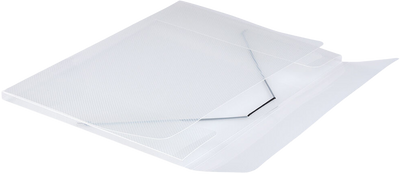 Clear Grid 11 x 15 x 1/2 Plastic Portfolios with Elastic