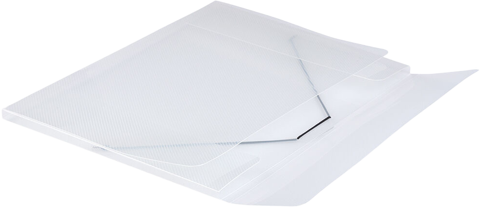 Clear Grid 11 x 15 x 1/2 Plastic Portfolios with Elastic