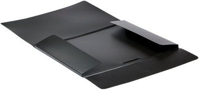 Black 11 x 15 x 1/2 Plastic Portfolios with Elastic