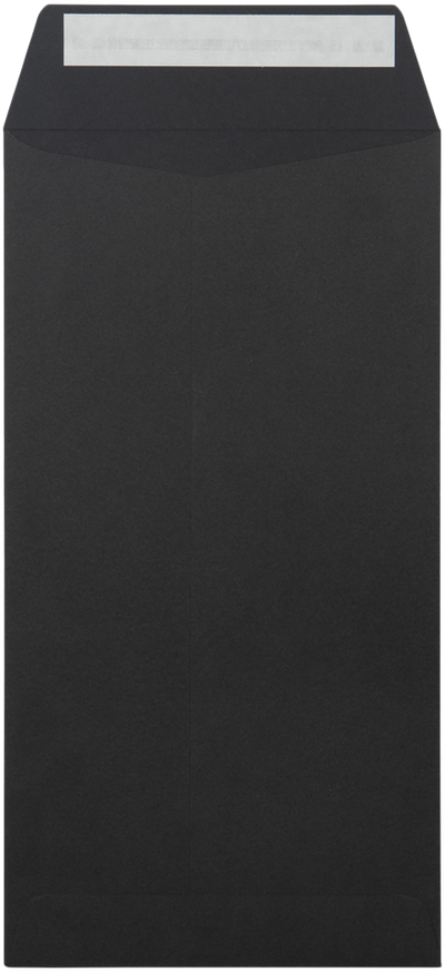 Smooth Midnight Black 32lb 6 x 11 1/2 Policy Envelopes with Peel & Seal