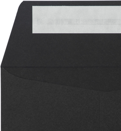 Smooth Midnight Black 32lb 6 x 11 1/2 Policy Envelopes with Peel & Seal