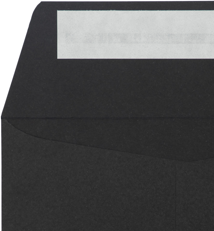 Smooth Midnight Black 32lb 6 x 11 1/2 Policy Envelopes with Peel & Seal