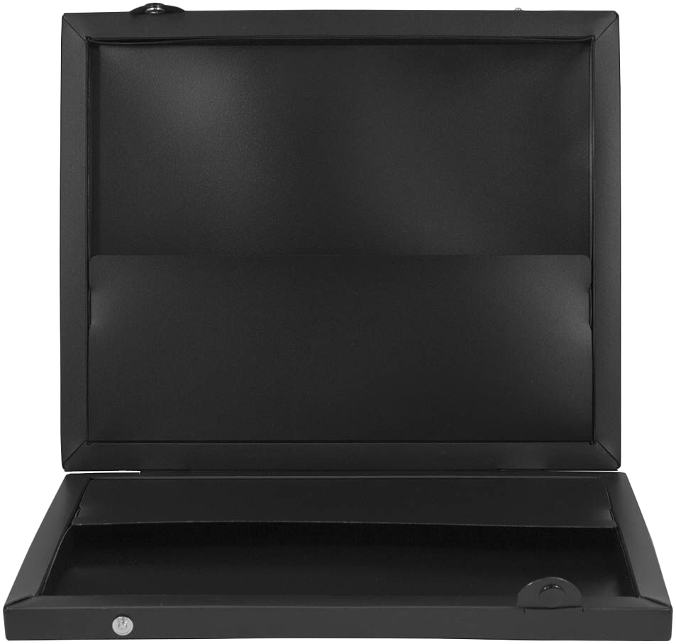 Black 11 x 13 x 1 1/2 Plastic Portfolios with Snap