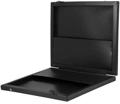 Black 11 x 13 x 1 1/2 Plastic Portfolios with Snap