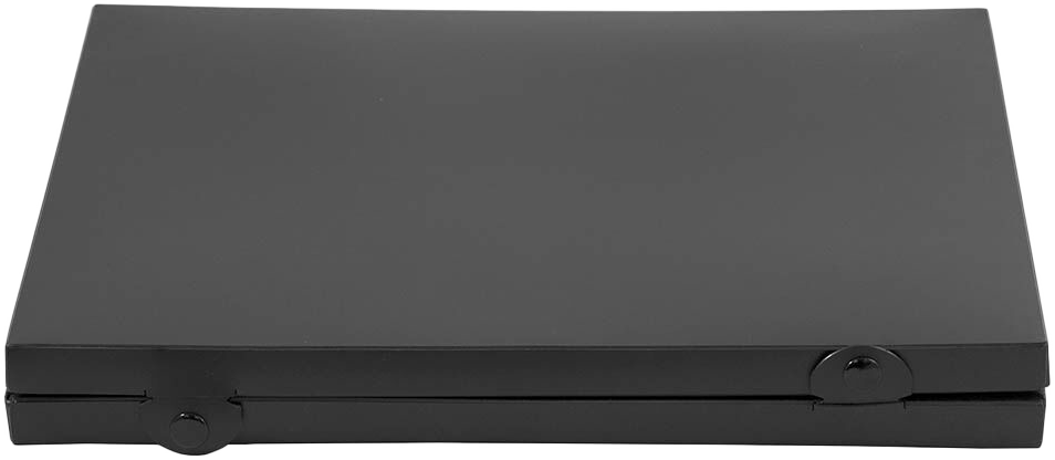 Black 11 x 13 x 1 1/2 Plastic Portfolios with Snap