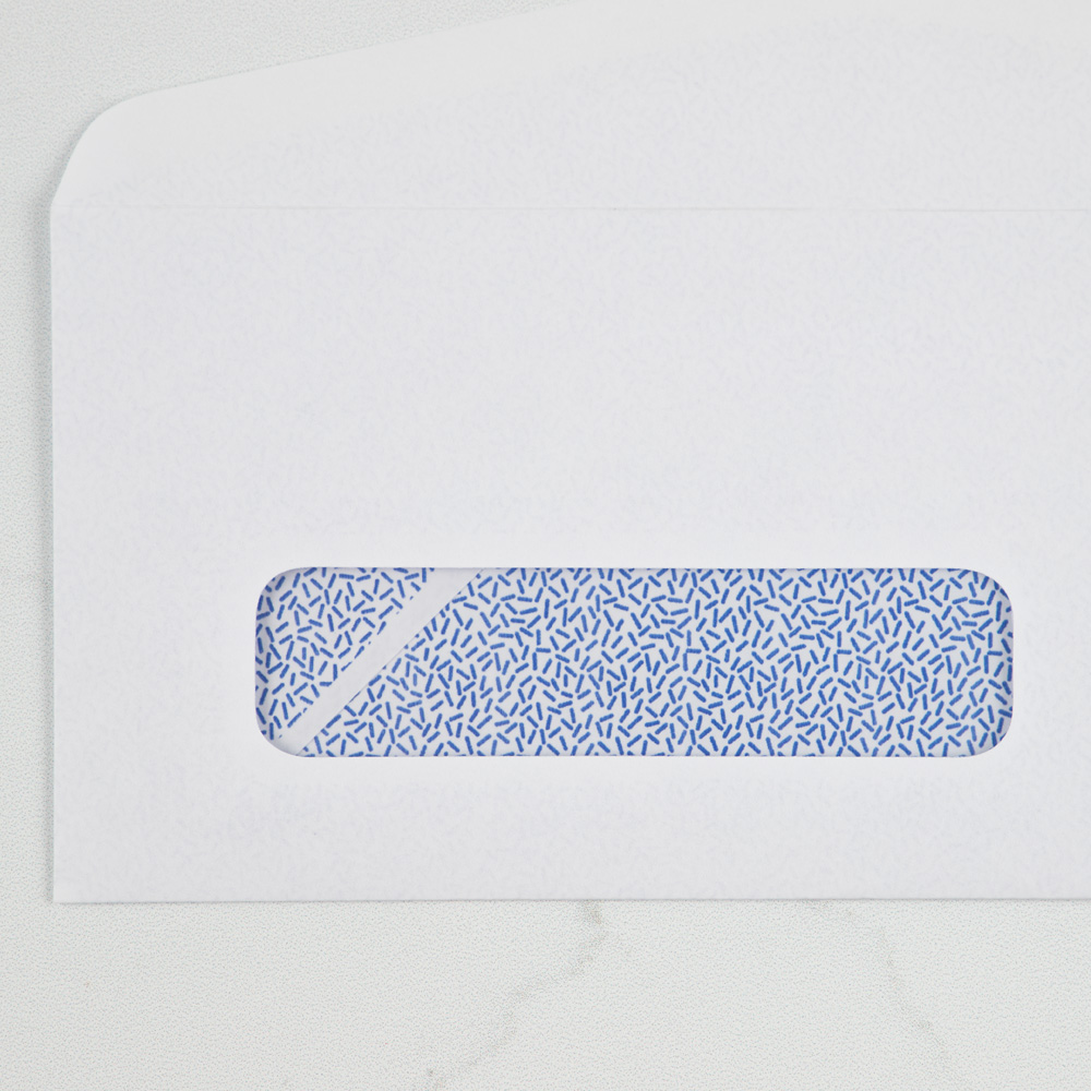 White with Security Tint 24lb #8 5/8 Window Envelopes (3 5/8 x 8 3/4)