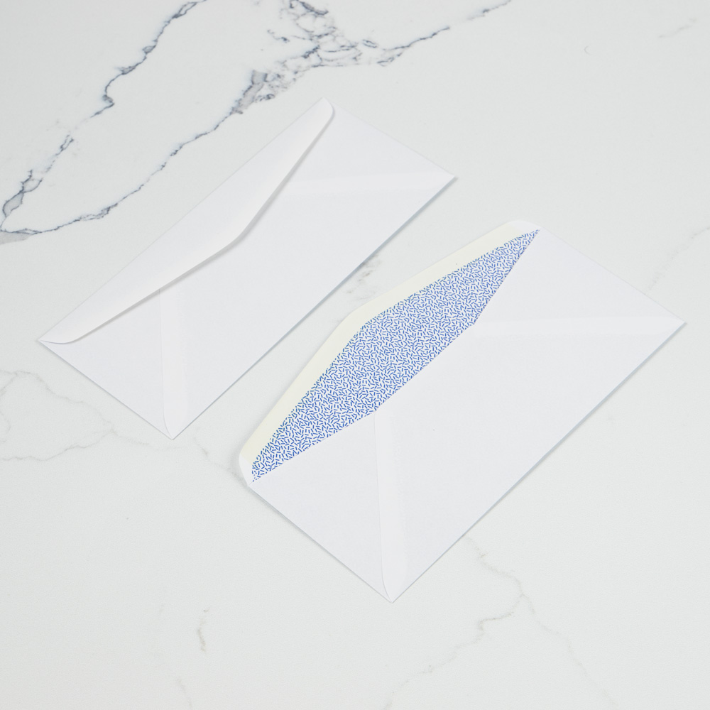 White with Security Tint 24lb #8 5/8 Window Envelopes (3 5/8 x 8 3/4)