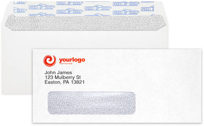 White with Security Tint 24lb #10 Window Envelopes (4 1/8 x 9 1/2)