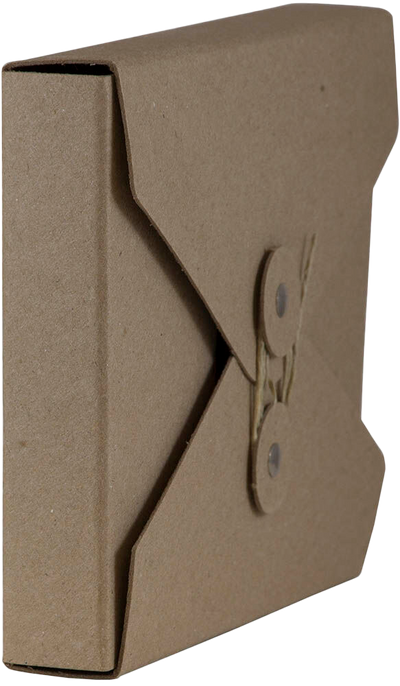 Natural Brown Kraft Small 5 1/4 x 6 3/4 x 1 Button and String Portfolios