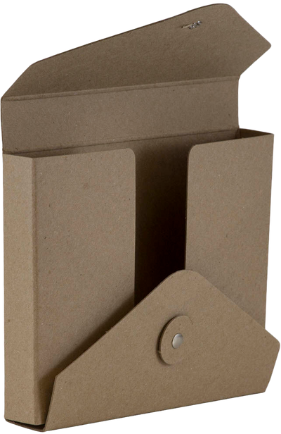 Natural Brown Kraft Small 5 1/4 x 6 3/4 x 1 Button and String Portfolios