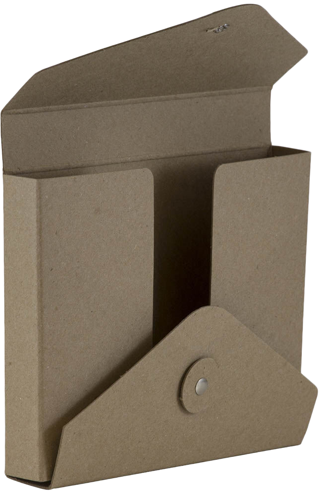 Natural Brown Kraft Small 5 1/4 x 6 3/4 x 1 Button and String Portfolios