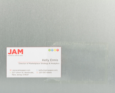 Clear Self-Adhesive Business Card Holders (2 x 3 1/2)