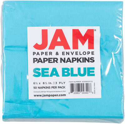 Sea Blue 6 1/2 x 6 1/2 3-Ply Lunch Napkins