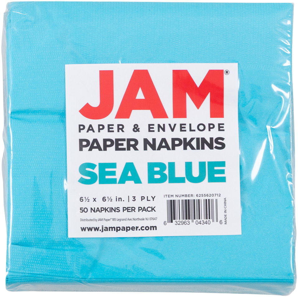 Sea Blue 6 1/2 x 6 1/2 3-Ply Lunch Napkins