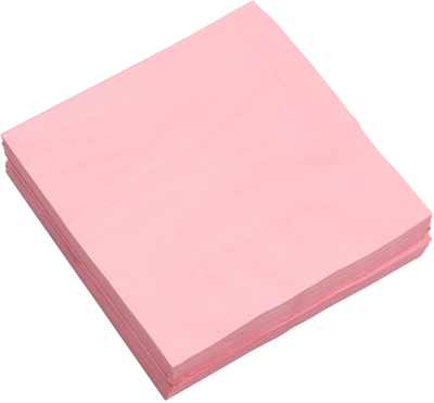 Baby Pink 6 1/2 x 6 1/2 3-Ply Lunch Napkins