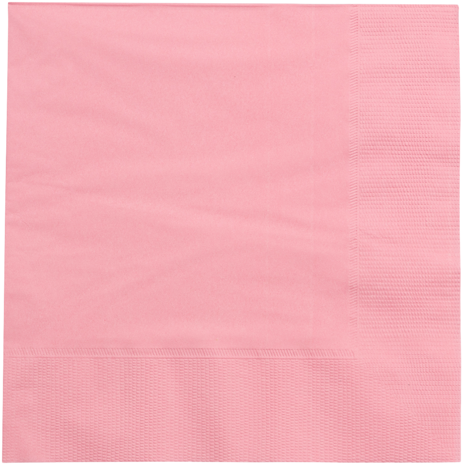 Baby Pink 6 1/2 x 6 1/2 3-Ply Lunch Napkins