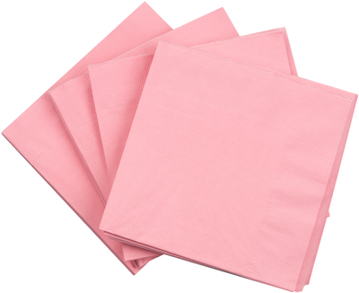 Baby Pink 6 1/2 x 6 1/2 3-Ply Lunch Napkins