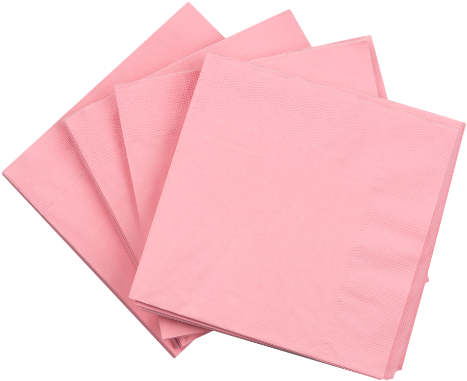 Baby Pink 6 1/2 x 6 1/2 3-Ply Lunch Napkins