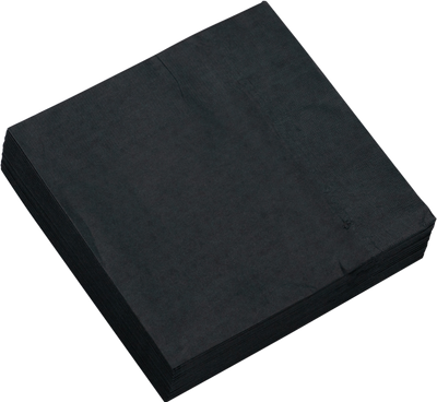 Black 6 1/2 x 6 1/2 3-Ply Lunch Napkins