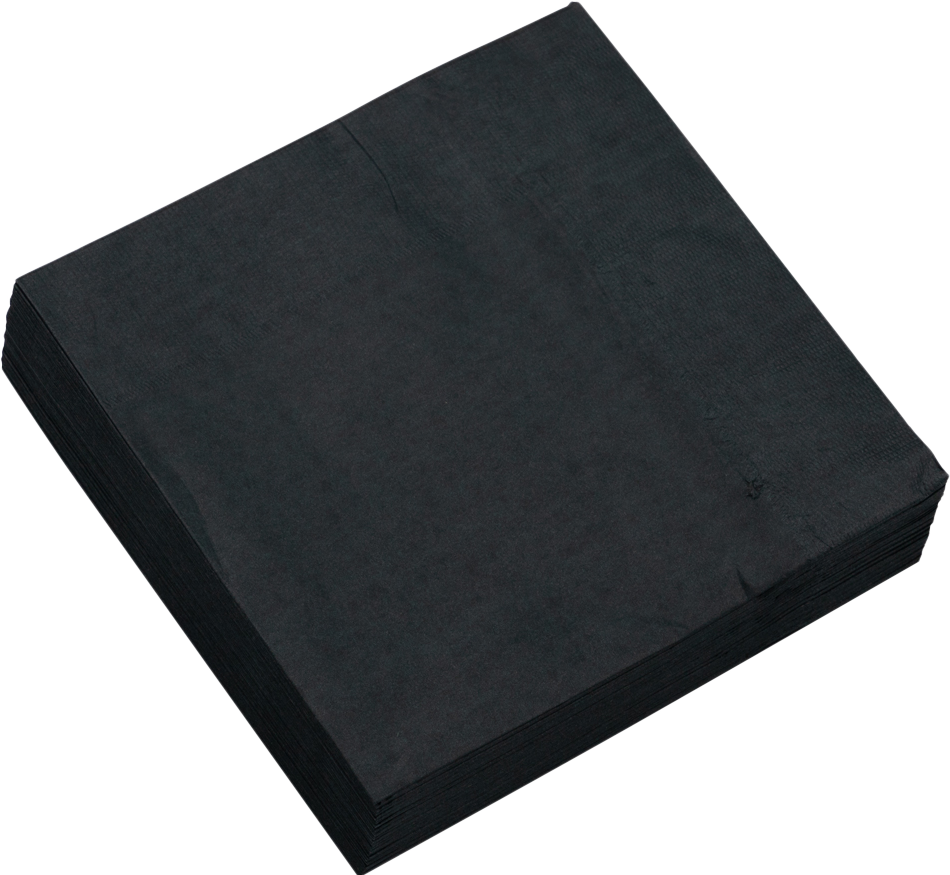 Black 6 1/2 x 6 1/2 3-Ply Lunch Napkins