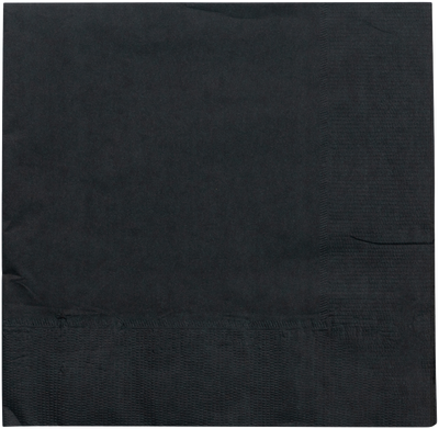 Black 6 1/2 x 6 1/2 3-Ply Lunch Napkins
