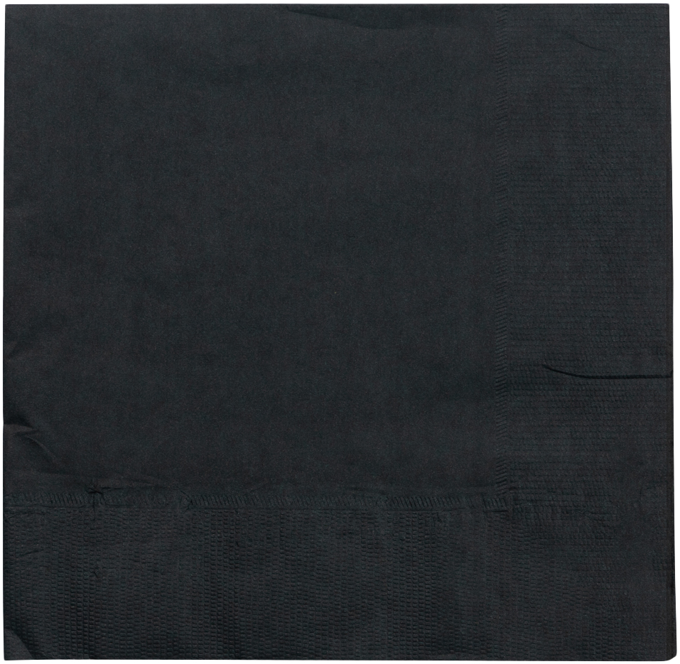 Black 6 1/2 x 6 1/2 3-Ply Lunch Napkins