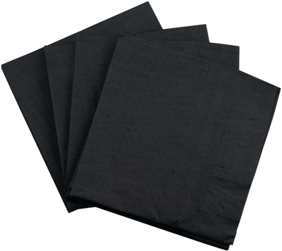 Black 6 1/2 x 6 1/2 3-Ply Lunch Napkins