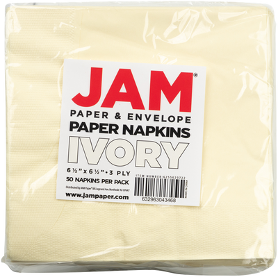 Ivory 6 1/2 x 6 1/2 3-Ply Lunch Napkins