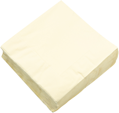 Ivory 6 1/2 x 6 1/2 3-Ply Lunch Napkins