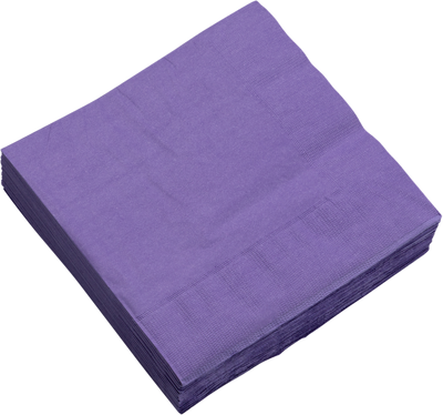 Purple 6 1/2 x 6 1/2 3-Ply Lunch Napkins