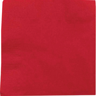 Red 6 1/2 x 6 1/2 3-Ply Lunch Napkins